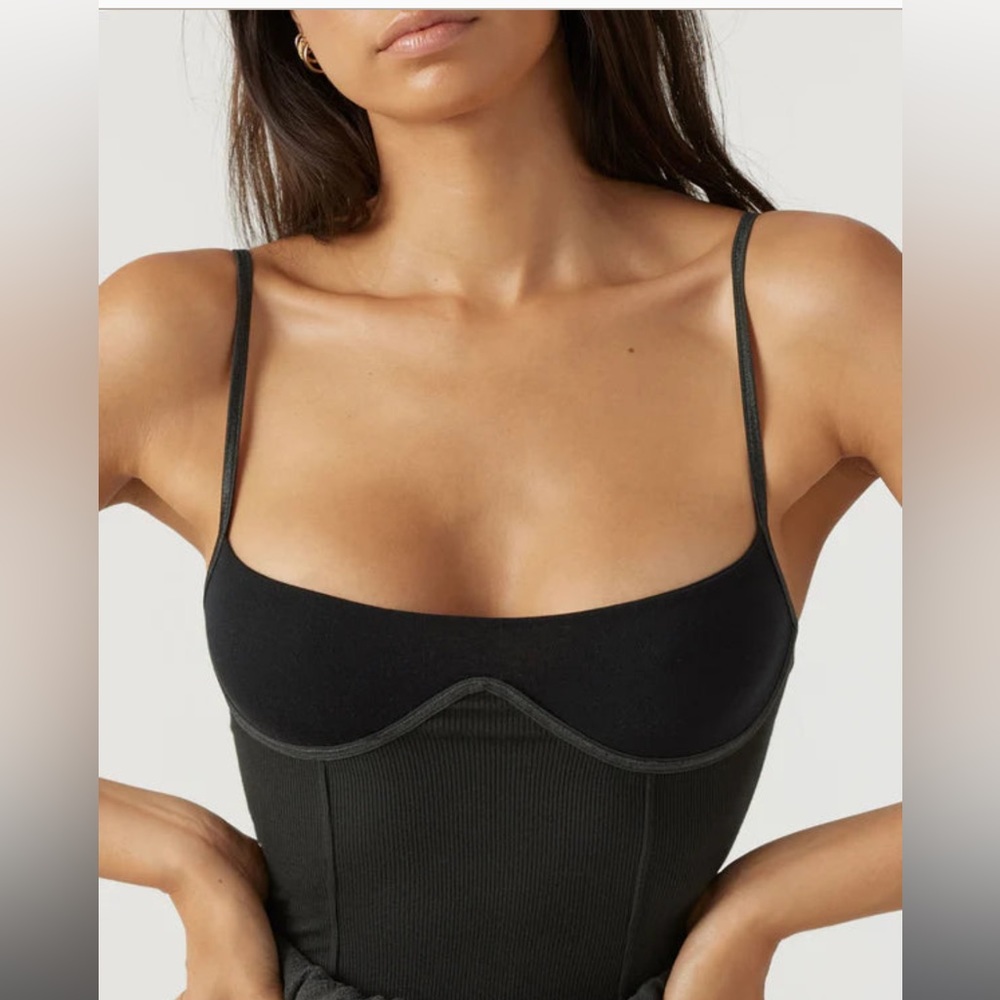 Black corset tank XS/S NWT